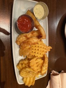 Fish and chips from geyser point bar and grill Wildreness lodge Disneyworld