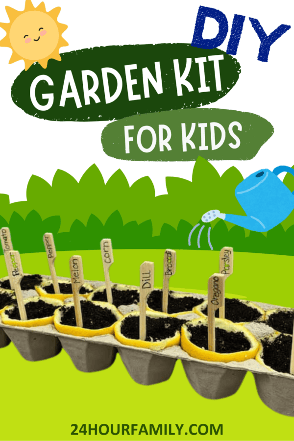 an image of a garden kit made from lemon peels