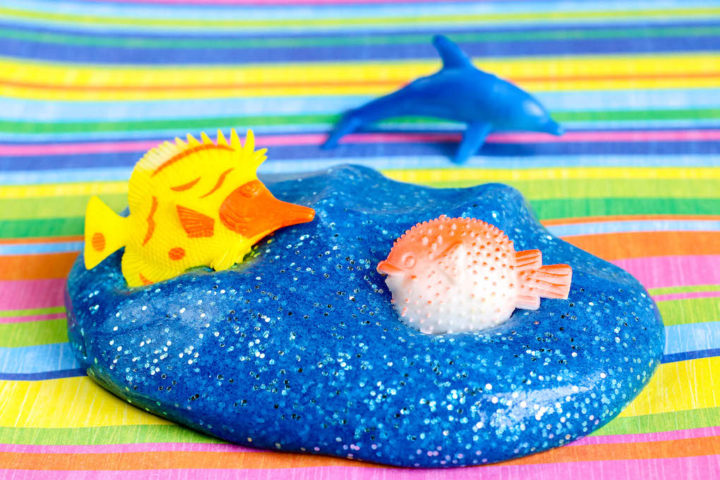how to make ocean slime with your kids