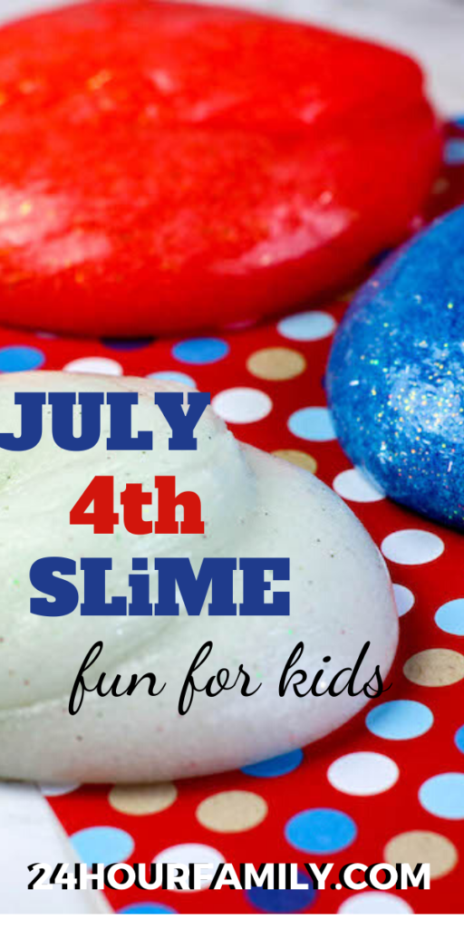 July 4h homemade slime perfect for preschoolers, pre-k, kindergarten
