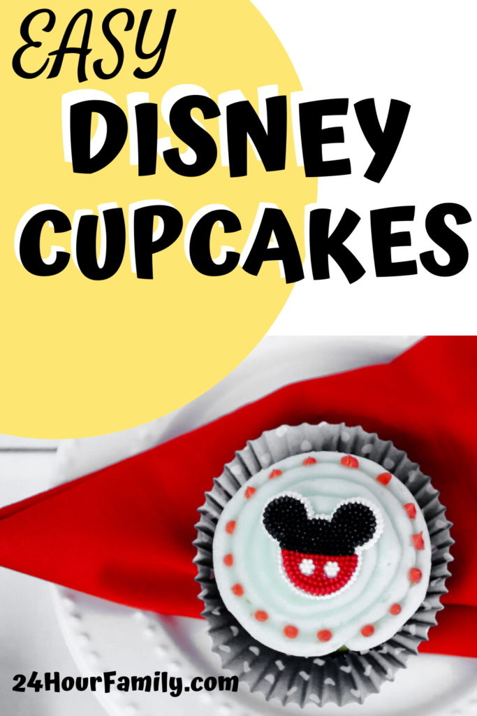 Easy disney cupcakes Minnie Mouse cupcakes for kids birthday party, disney party