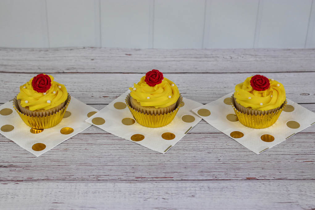 Disney's Beauty and the Beast Cupcakes for princess parties