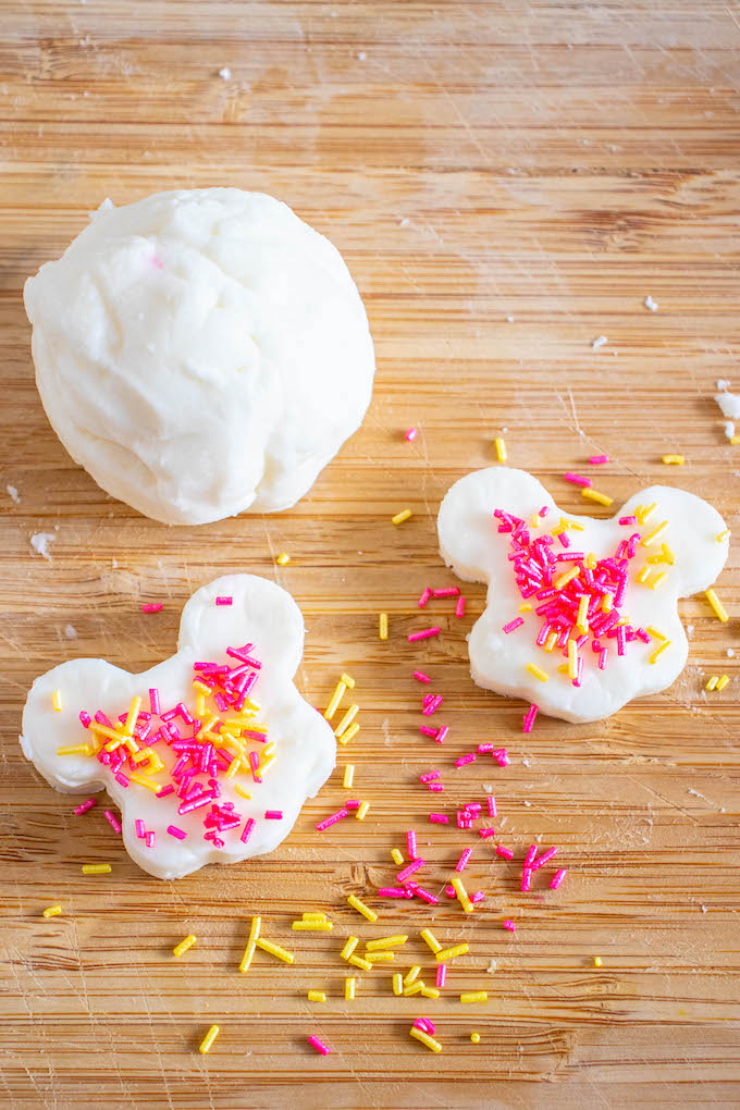 Micky mouse shaped edible play dough