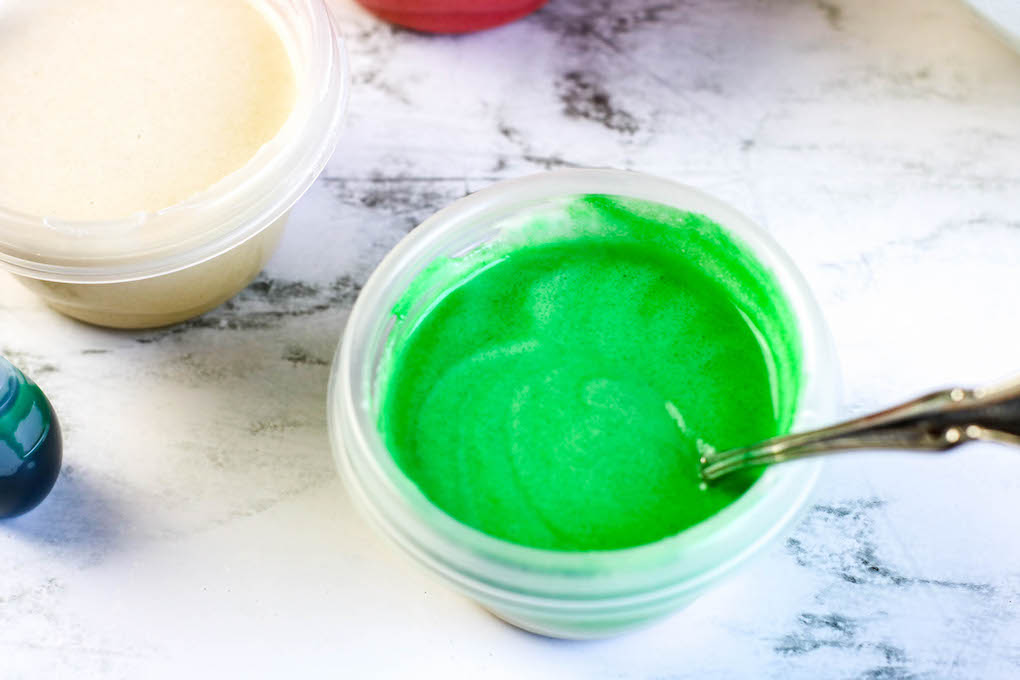 green homemade paint. green homemade paint ingredients for homemade paint flour, salt, water, and edible food coloring edible paint non toxic paint