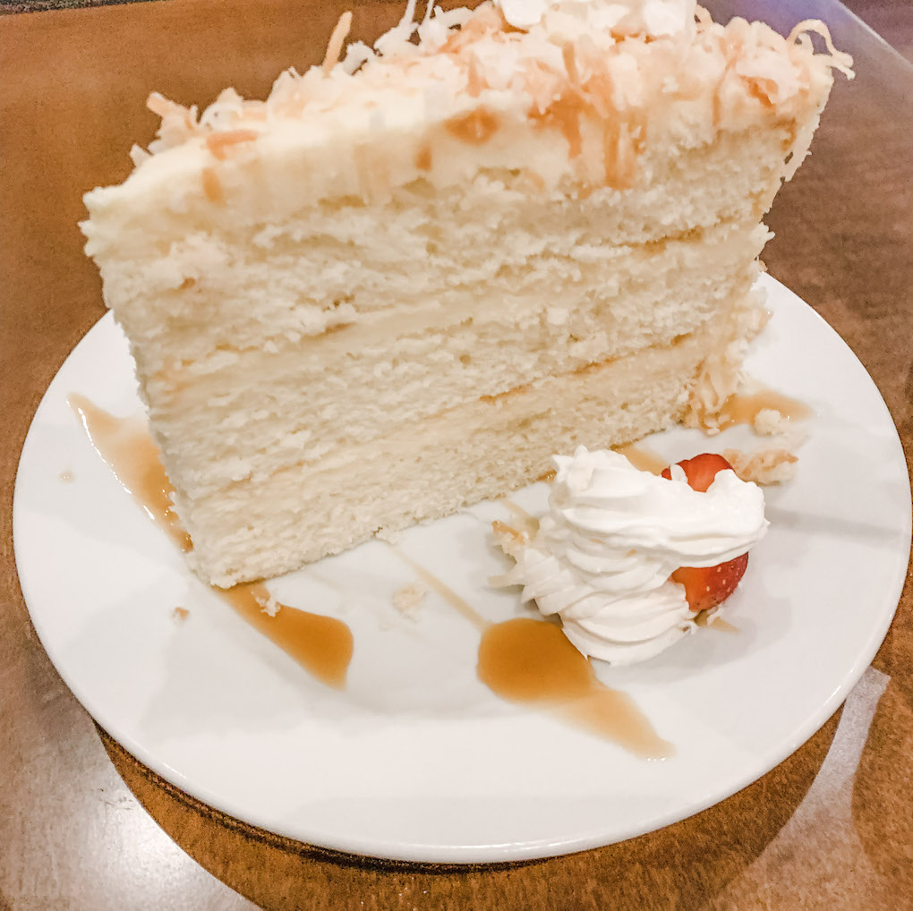 Coconut cake from Saltwater grill in Panama city beach florida