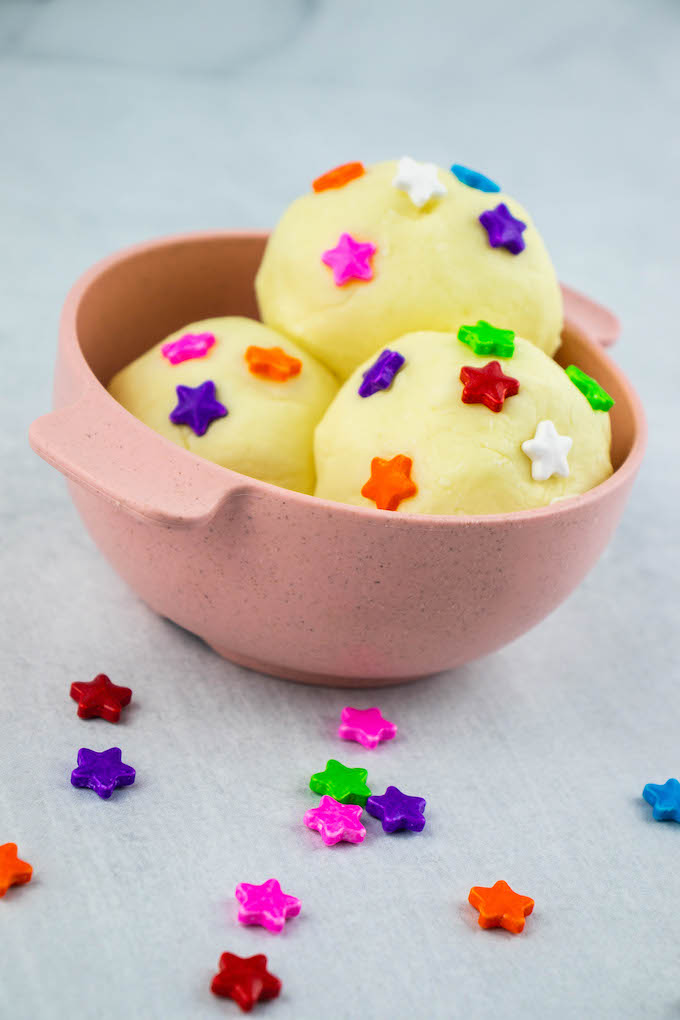 Ice Cream Play Dough with sprinkles