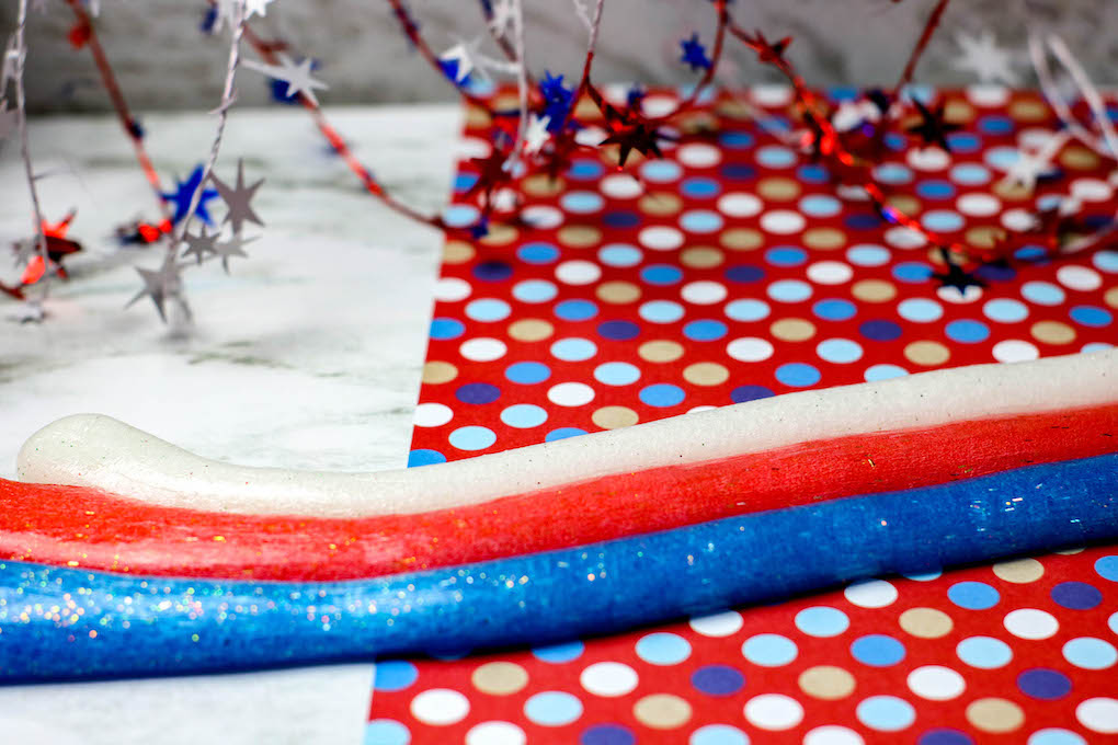  red white and blue slime