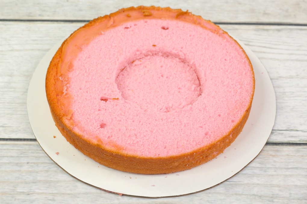 cake layer for the Jelly Bean Cake
