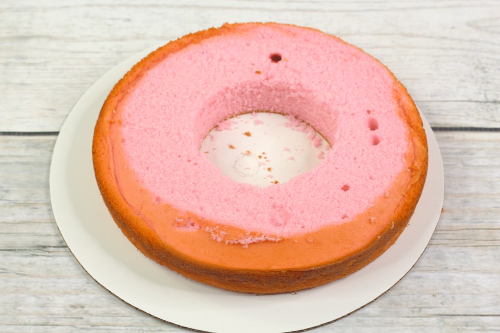 cake layer for the Jelly Bean Cake