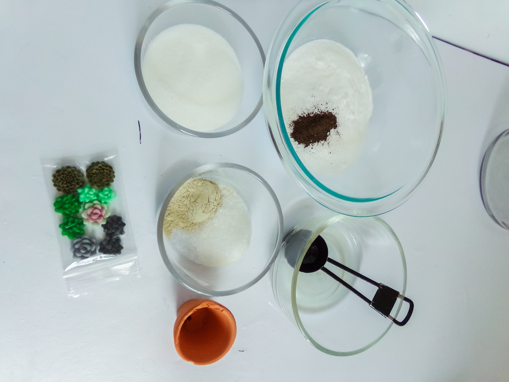 ingredients to make bath bombs