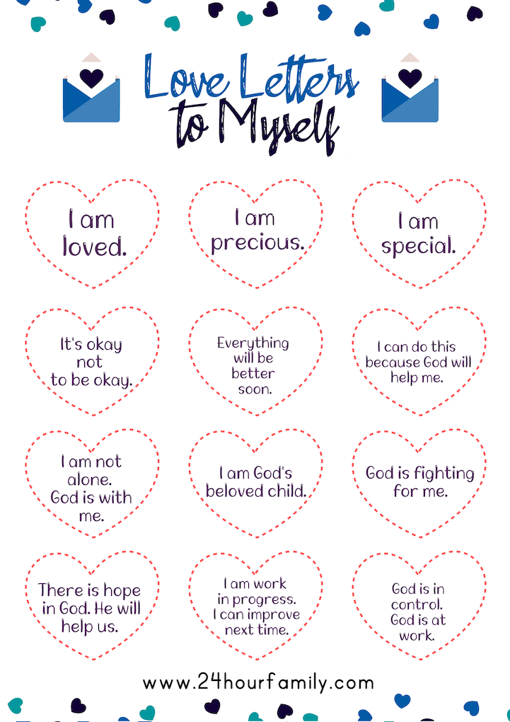 Love letters to myself printable page 2