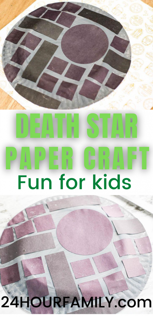paper plate craft for kids with free death star templates