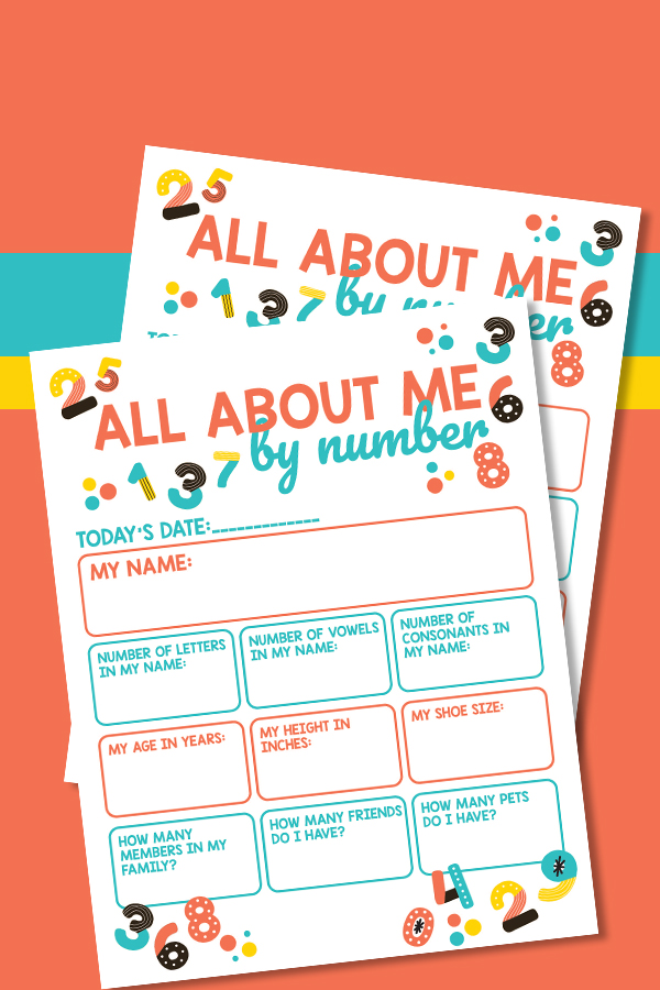 All about me worksheets