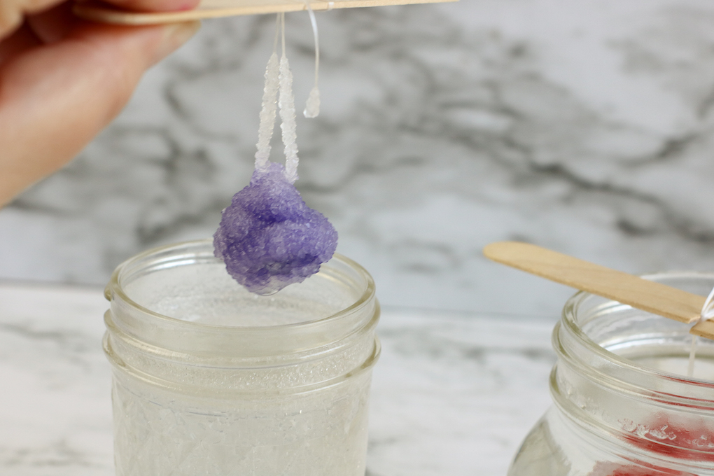make crystals from borax crystals science project for kids stem project