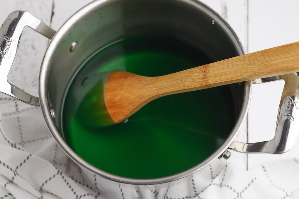 cooking green jello