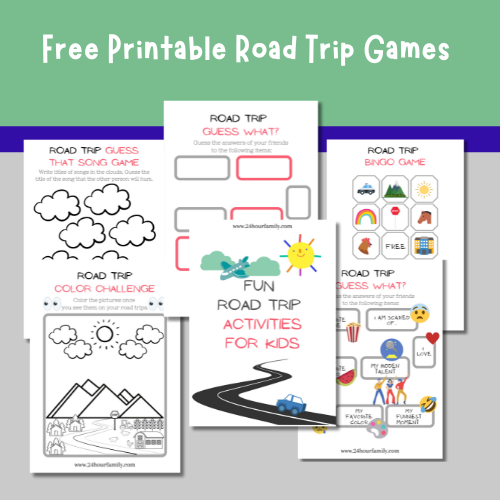 Road Trip Activities for Kids Printables