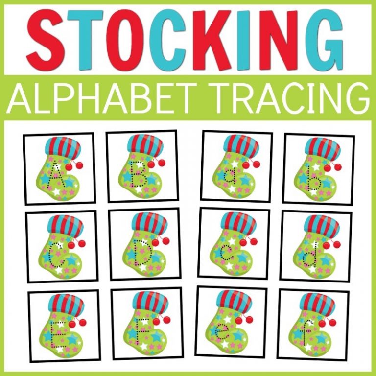 Free Christmas Stocking Traceable Letters Worksheets (Free PDF)