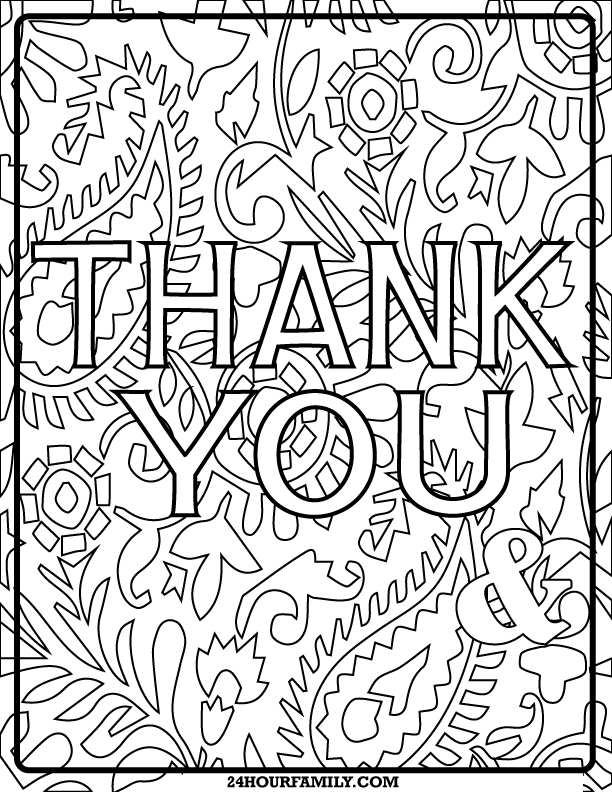 Thank You Coloring Pages For Children