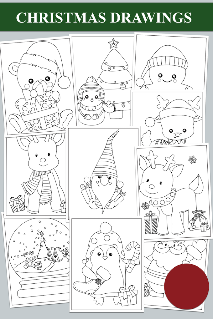 Free Printable Christmas Drawings Coloring Pages