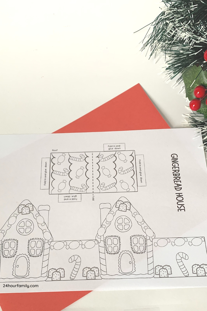 picture of gingerbread house craft template