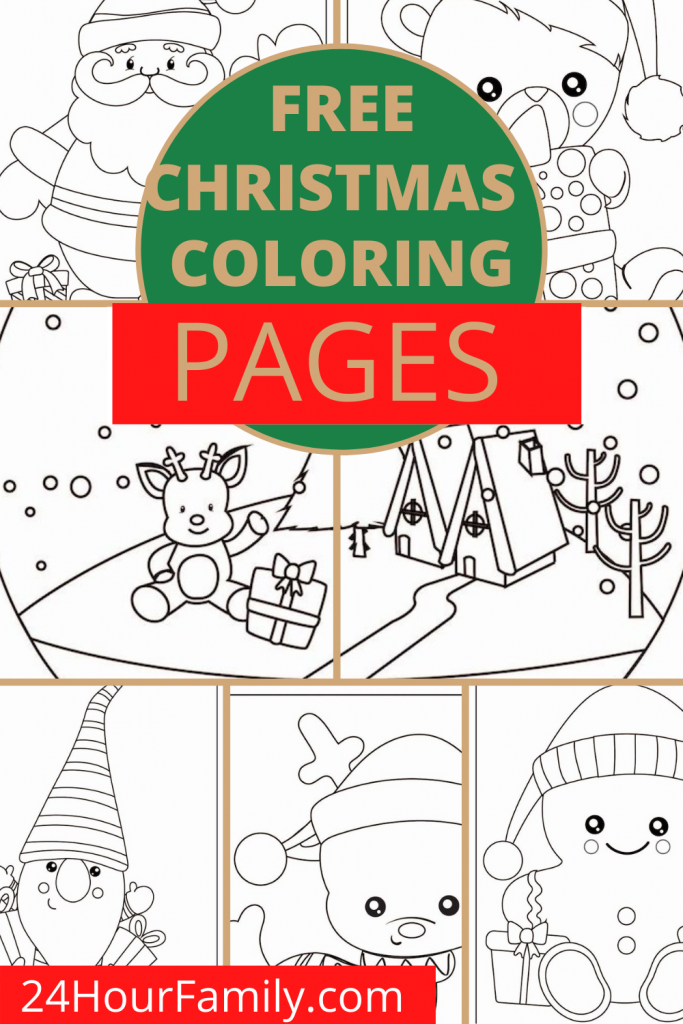 free printable Christmas coloring pages for kids cute christmas drawings for kids