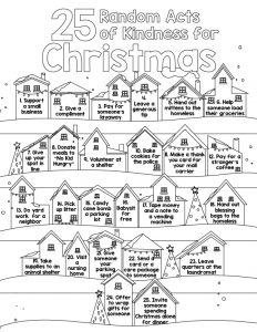 75 Random Acts of Kindness Ideas at Christmas (Free Printable)