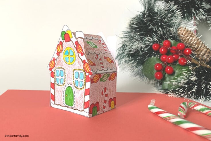 Image for Gingerbread House Template Craft (Free Printable)