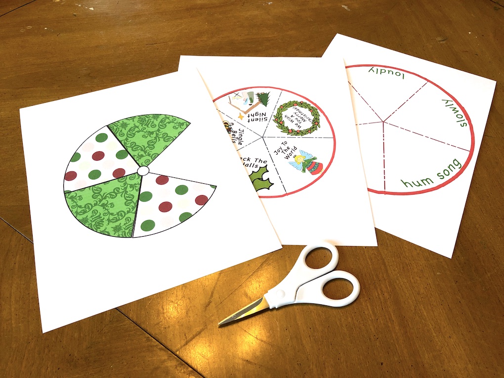 how to make a Christmas Spinner template free printable