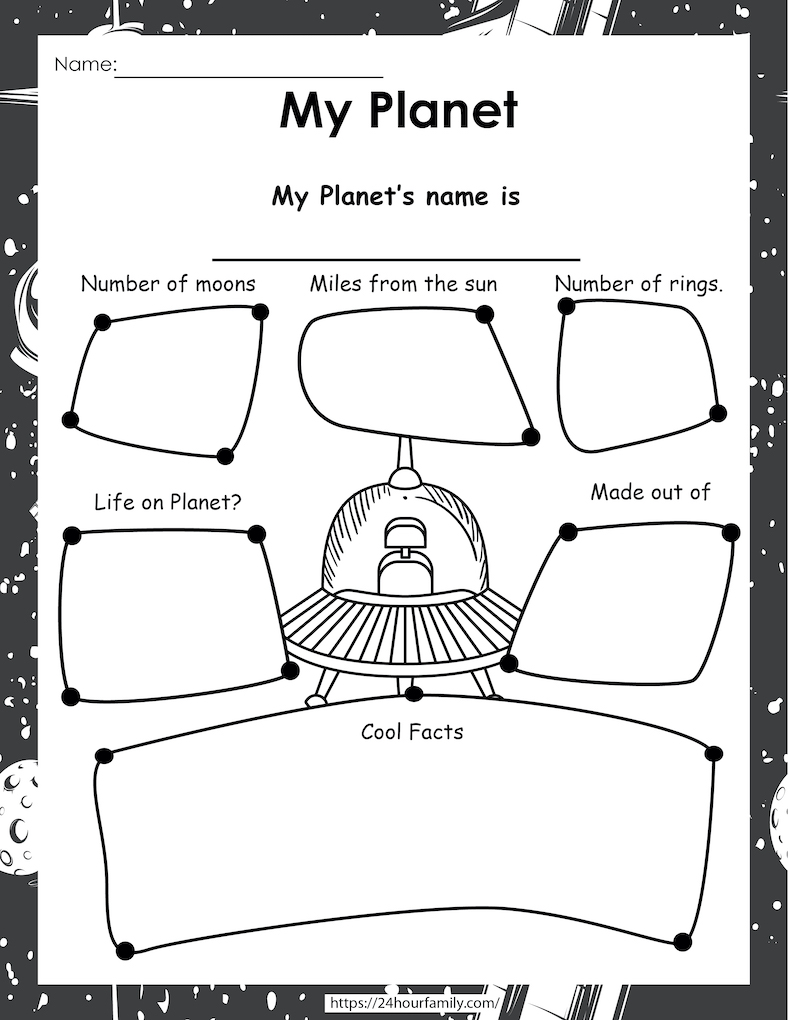 planet earth activity worksheet for kids to learn about earth