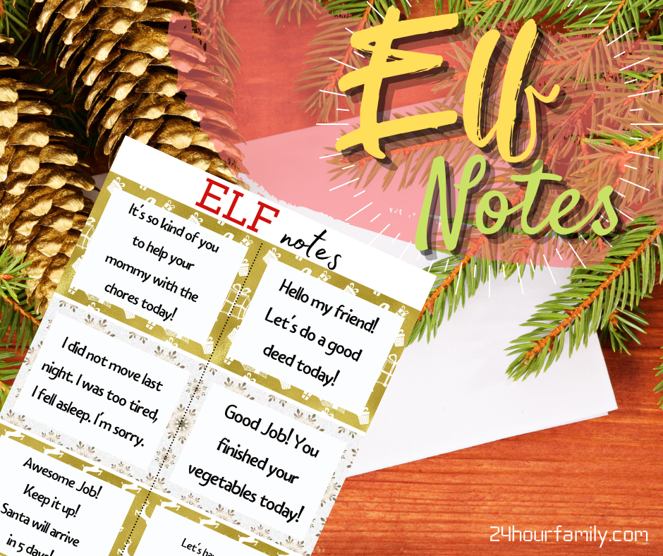 Elf on the Shelf Notes for 2024 (Free Printable)