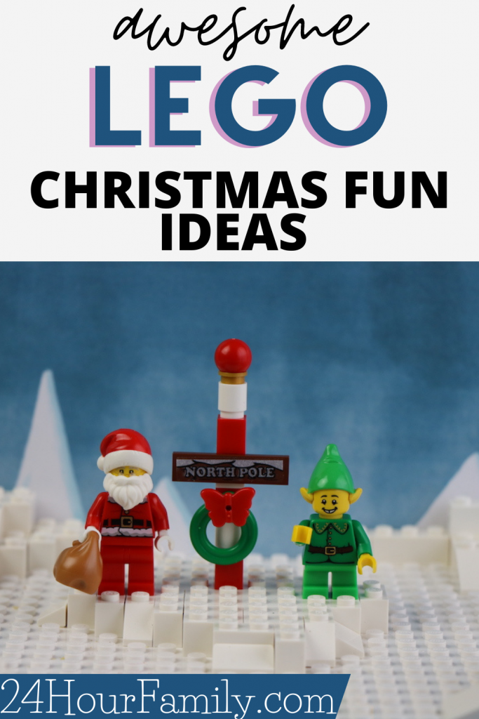 building legos at christmas build the North Pole