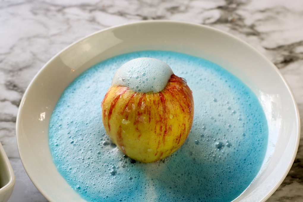 Apple Volcano Science Experiment for kids