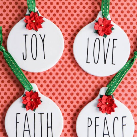 how to make rae dunn christmas ornaments