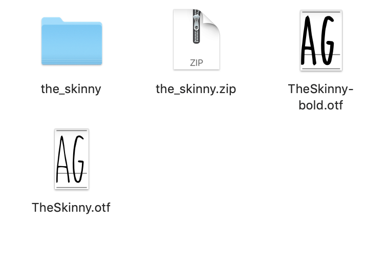 Downloading the Skinny Font