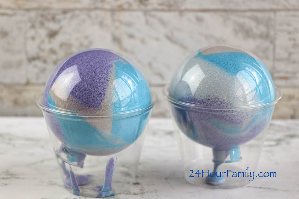 blue, purple and gray paint to make unicorn ornament