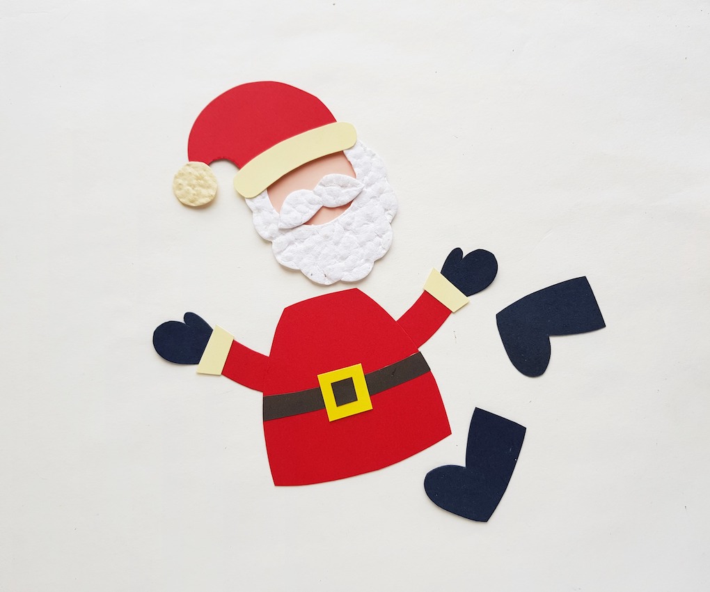 Santa stick puppet