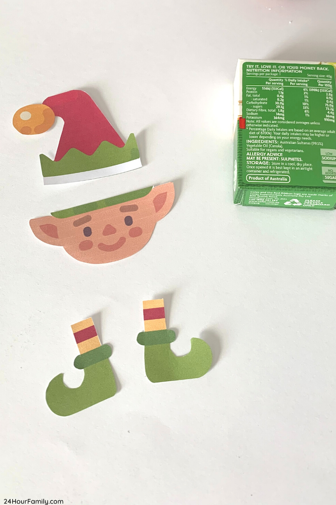 Elf on the Shelf snack with free elf template Printable