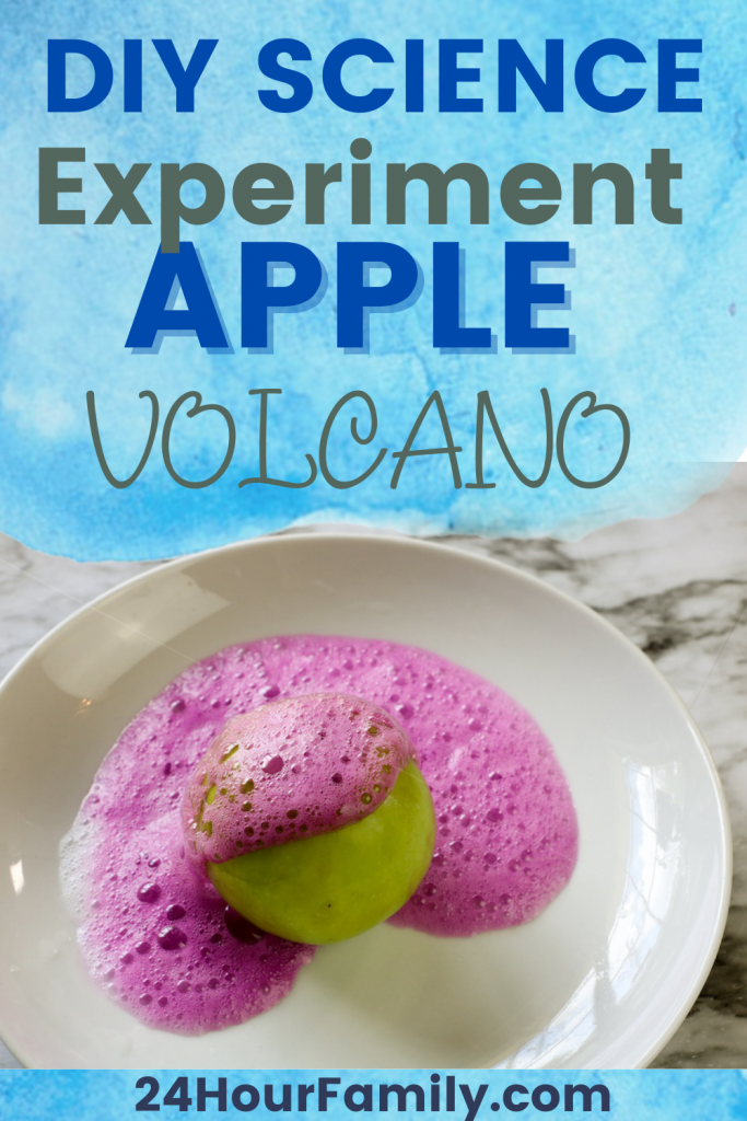 experiment making apple volcano science experiment