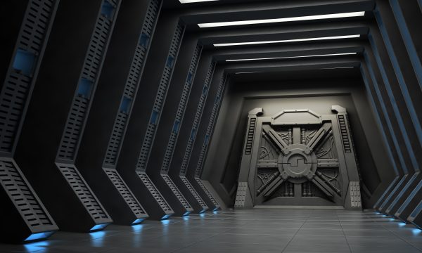 Picture of a hallway from the Star Wars series