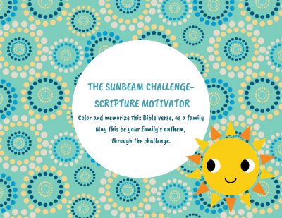 random acts of kindness sunbeam challenge for families and kids
