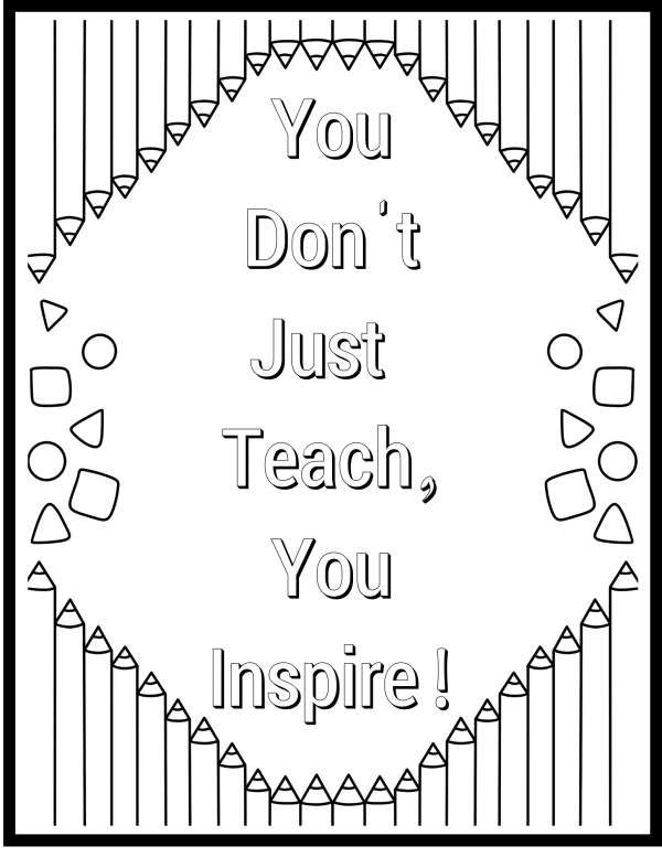 I love my teacher printable coloring pages