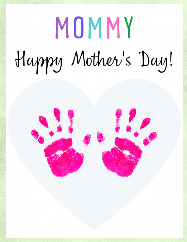 Mommy Happy Mother's Day handprint art