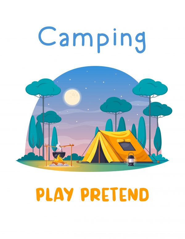 camping indoor pretend play for preschooler and kids