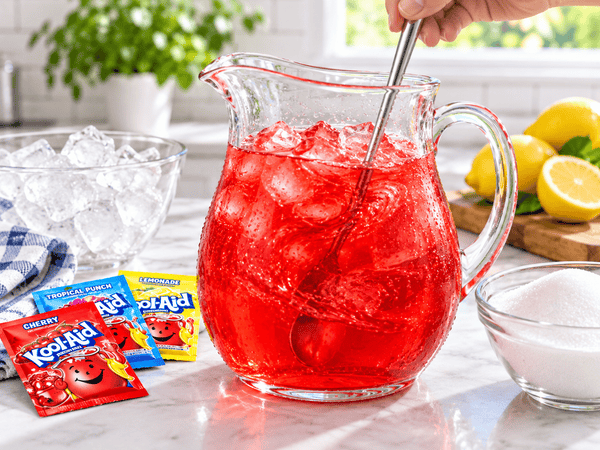 mixing kool-aid and sugar