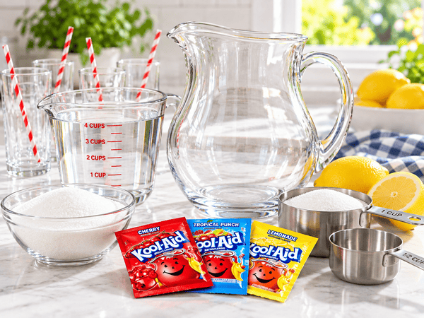 mixing kool-aid and sugar