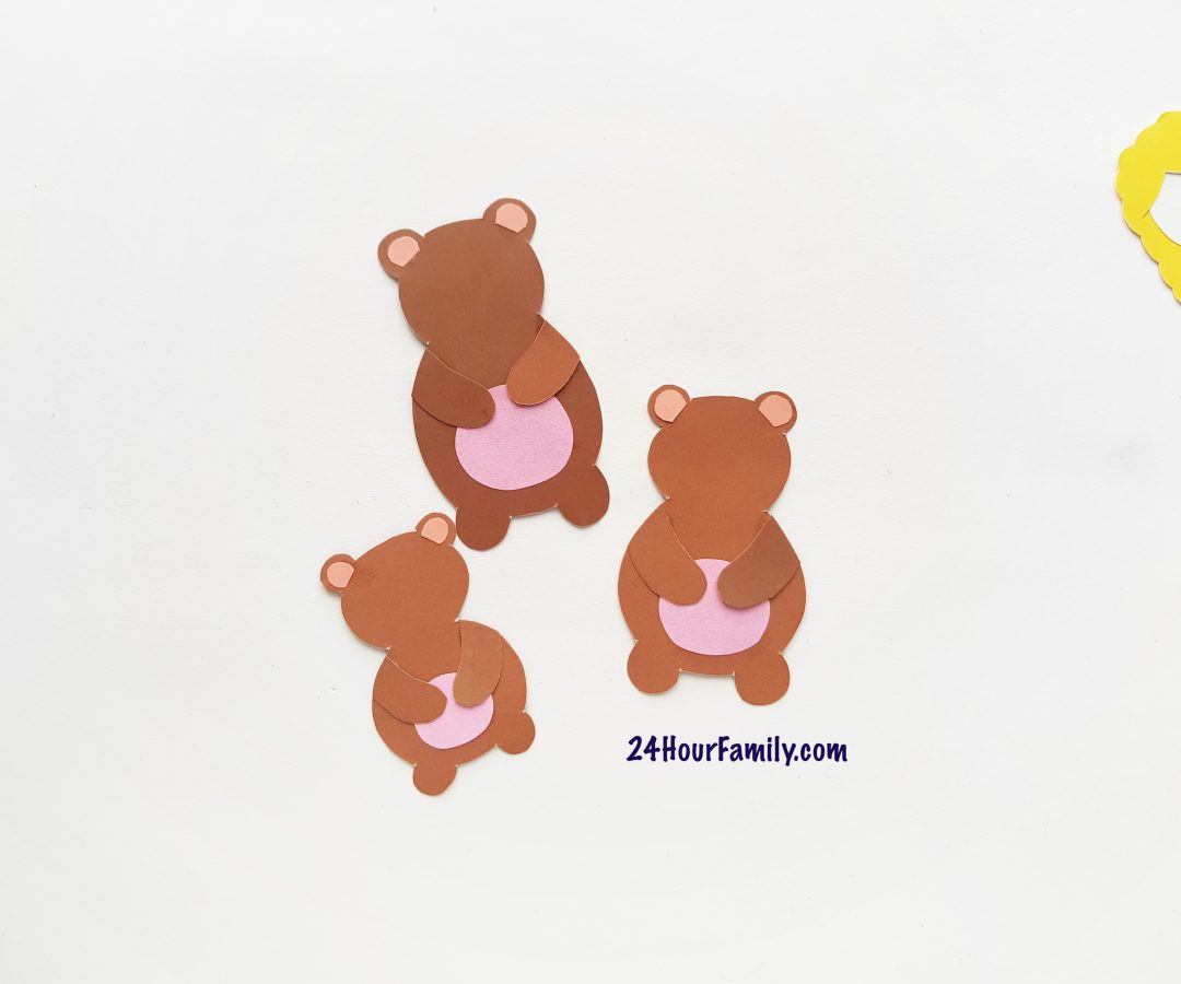 Goldilocks and the Three Bears Characters Craft » 24hourfamily.com