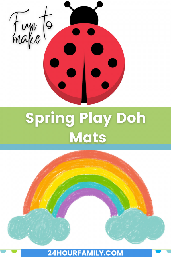 fun to make spring play dough mats free pdf printable