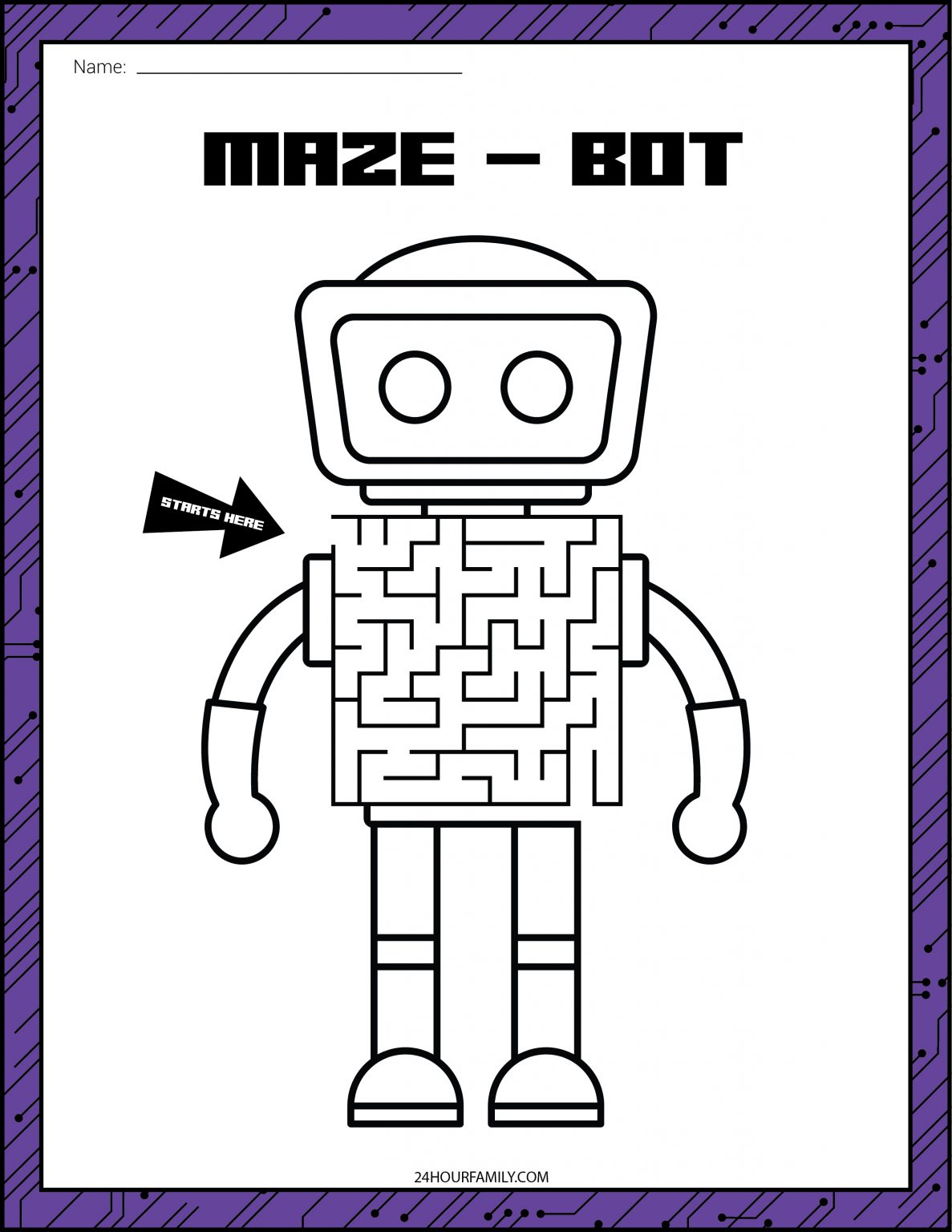 Free Robot Drawing Activity and Coloring Pages - 24hourfamily.com