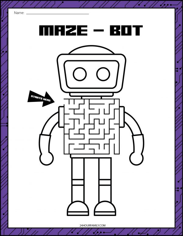 robot maze for kids