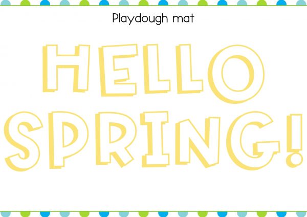 hello spring play doh mat yellow spring free printable play doh mat